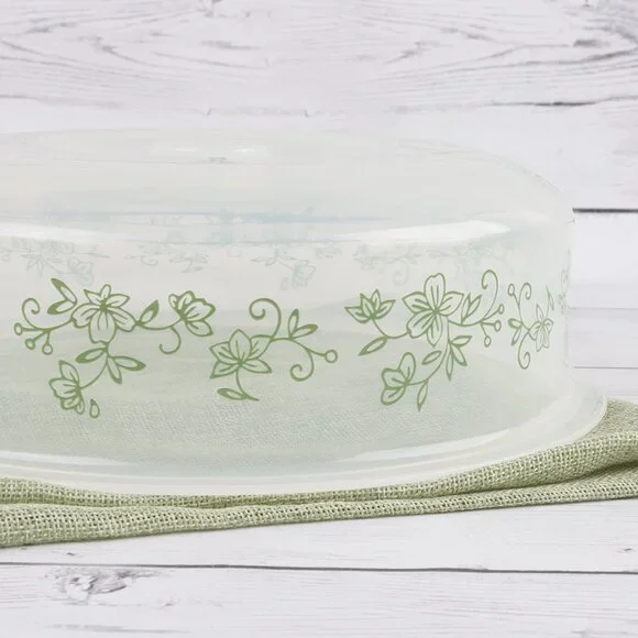 Temp-Tations Floral Lace Green Plastic Lid for 9" Round Multifunction Baker - Picture 2 of 4